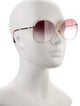 Burberry House Check Pattern Aviator Sunglasses