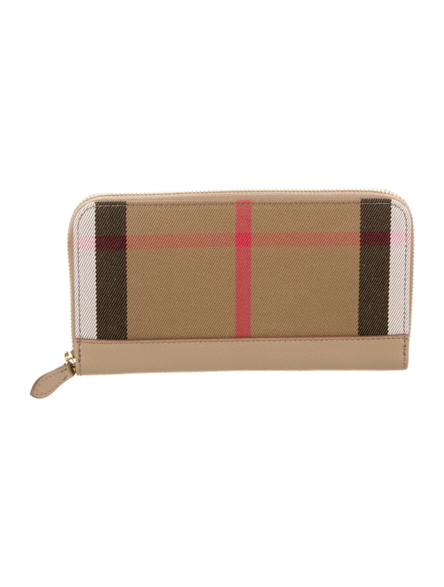 Burberry House Check Pattern Canvas Continental Wallet