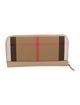 Burberry House Check Pattern Canvas Continental Wallet