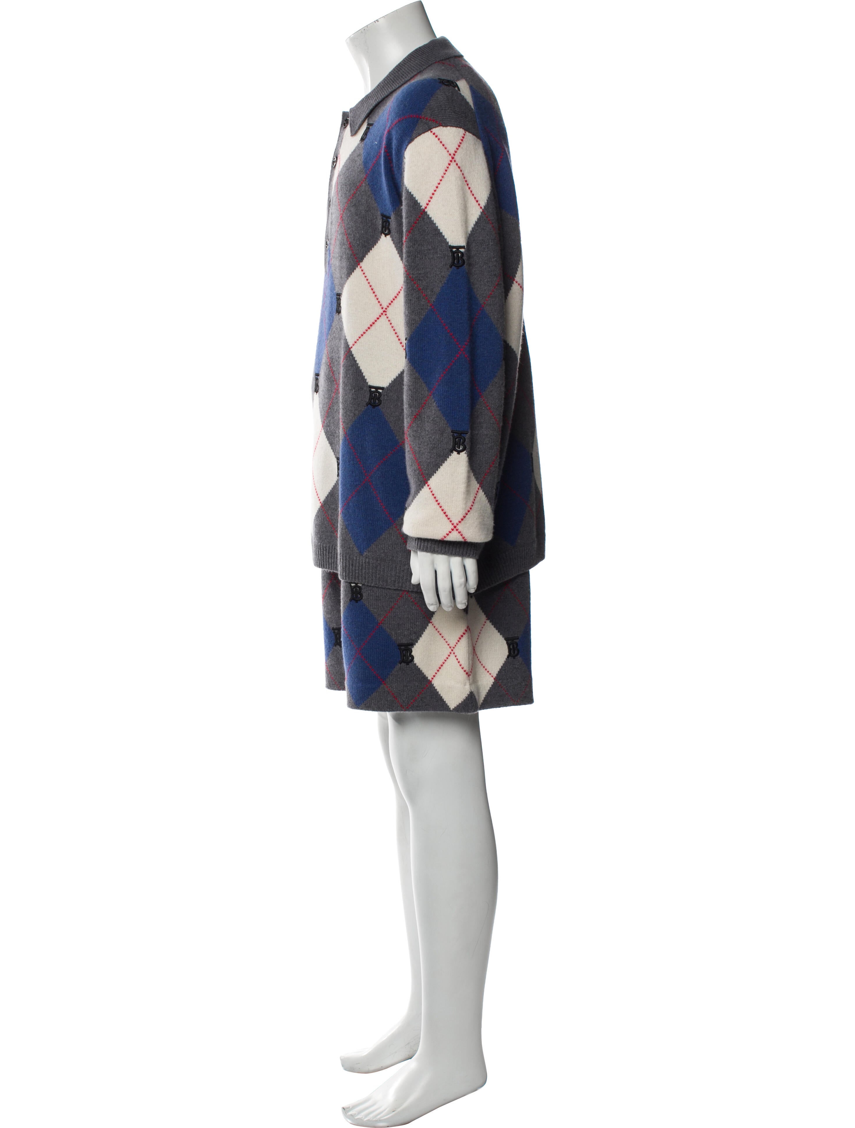 Burberry Wool Plaid Print Lounge Set