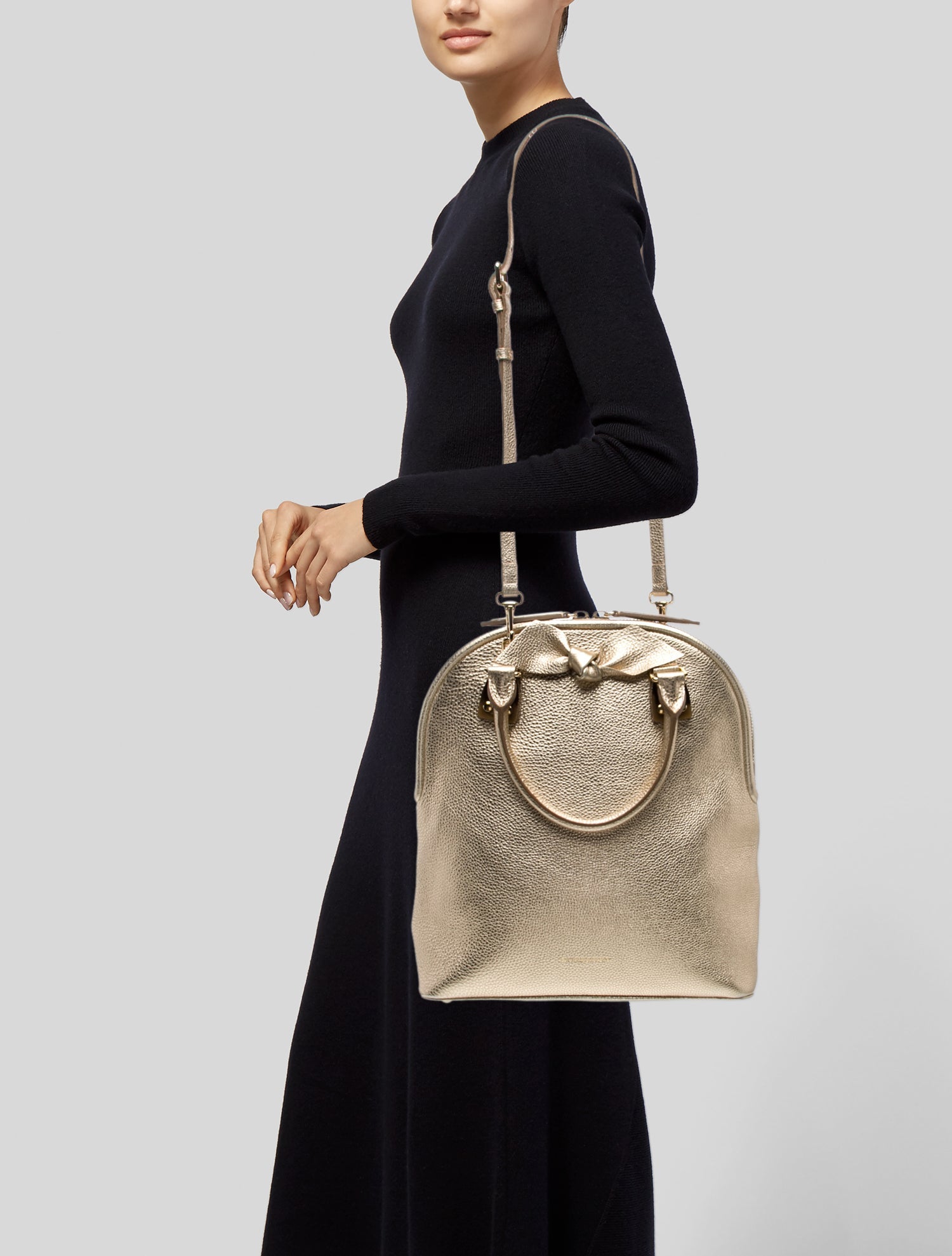 Burberry Leather Top Handle Bag