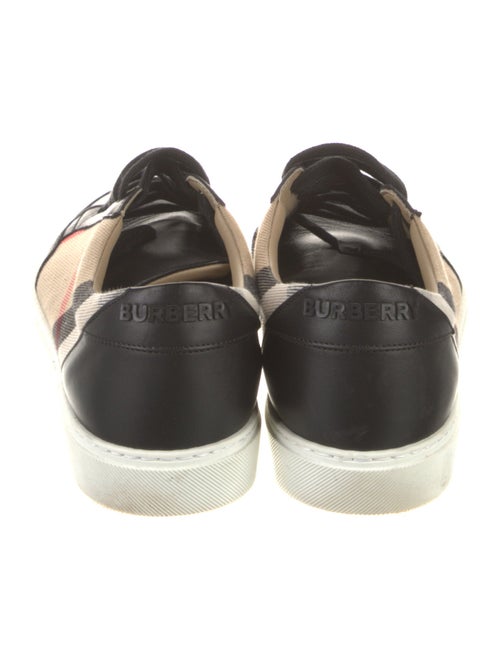 Burberry Nova Check Pattern Leather Sneakers