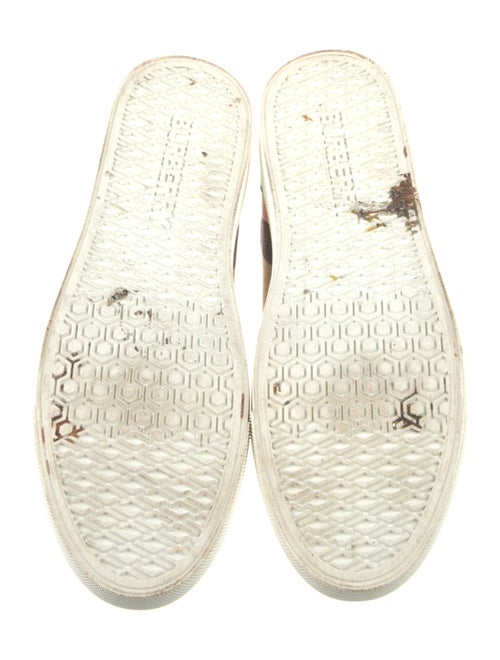 Burberry Nova Check Pattern Leather Sneakers