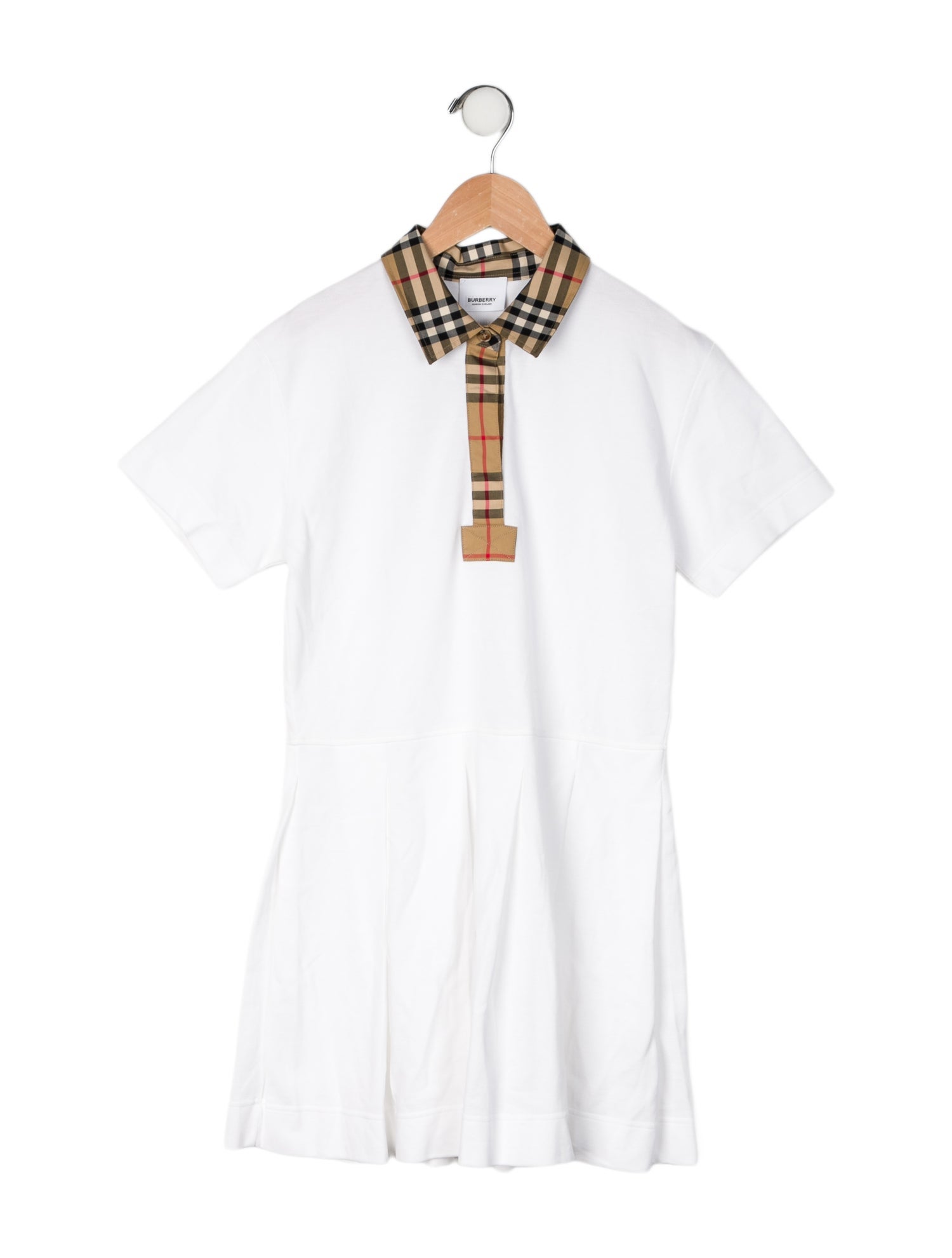 Burberry Check Trim Casual Dress