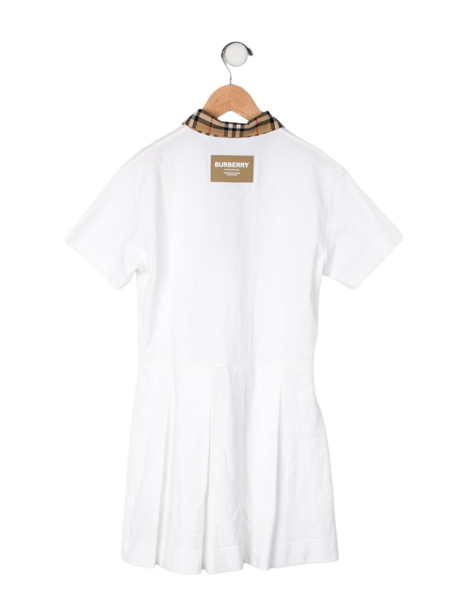 Burberry Check Trim Casual Dress