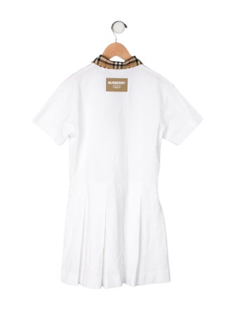 Burberry Check Trim Casual Dress