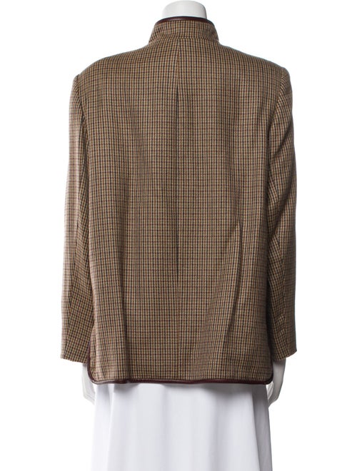 Burberry Wool Houndstooth Print Blazer