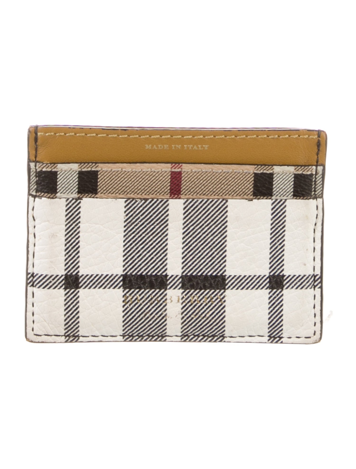 Burberry Nova Check Pattern Leather Card Holder