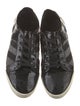 Burberry Nova Check Pattern Patent Leather Sneakers