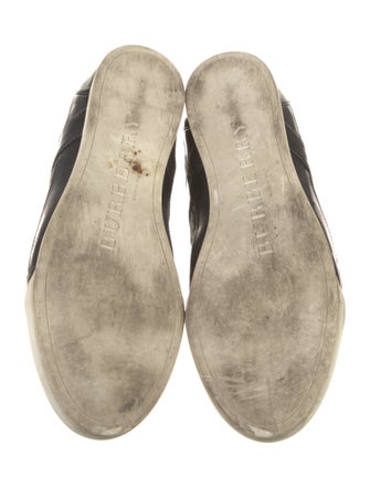 Burberry Nova Check Pattern Patent Leather Sneakers