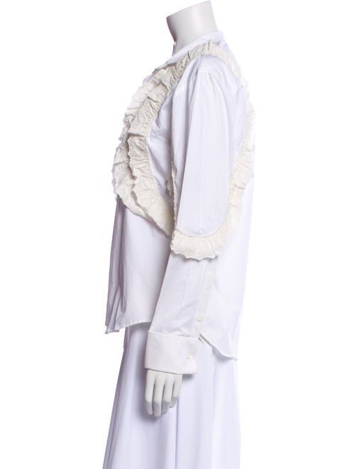 Burberry Long Sleeve Button-Up Top