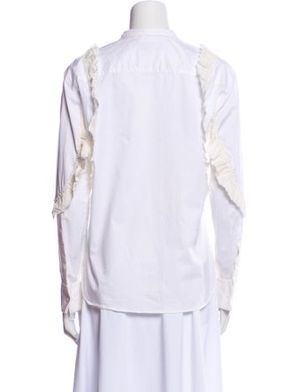 Burberry Long Sleeve Button-Up Top