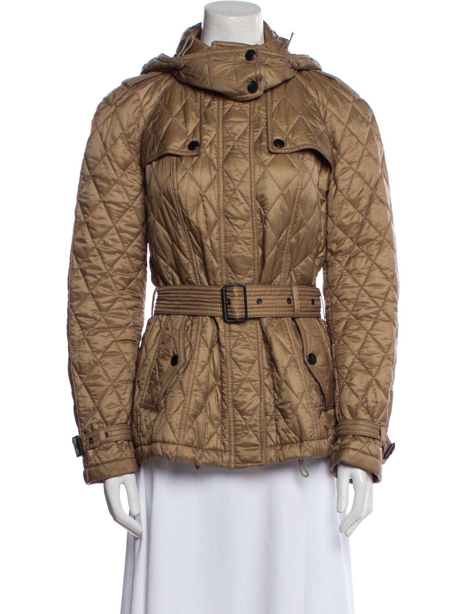 Burberry Plaid Print Coat