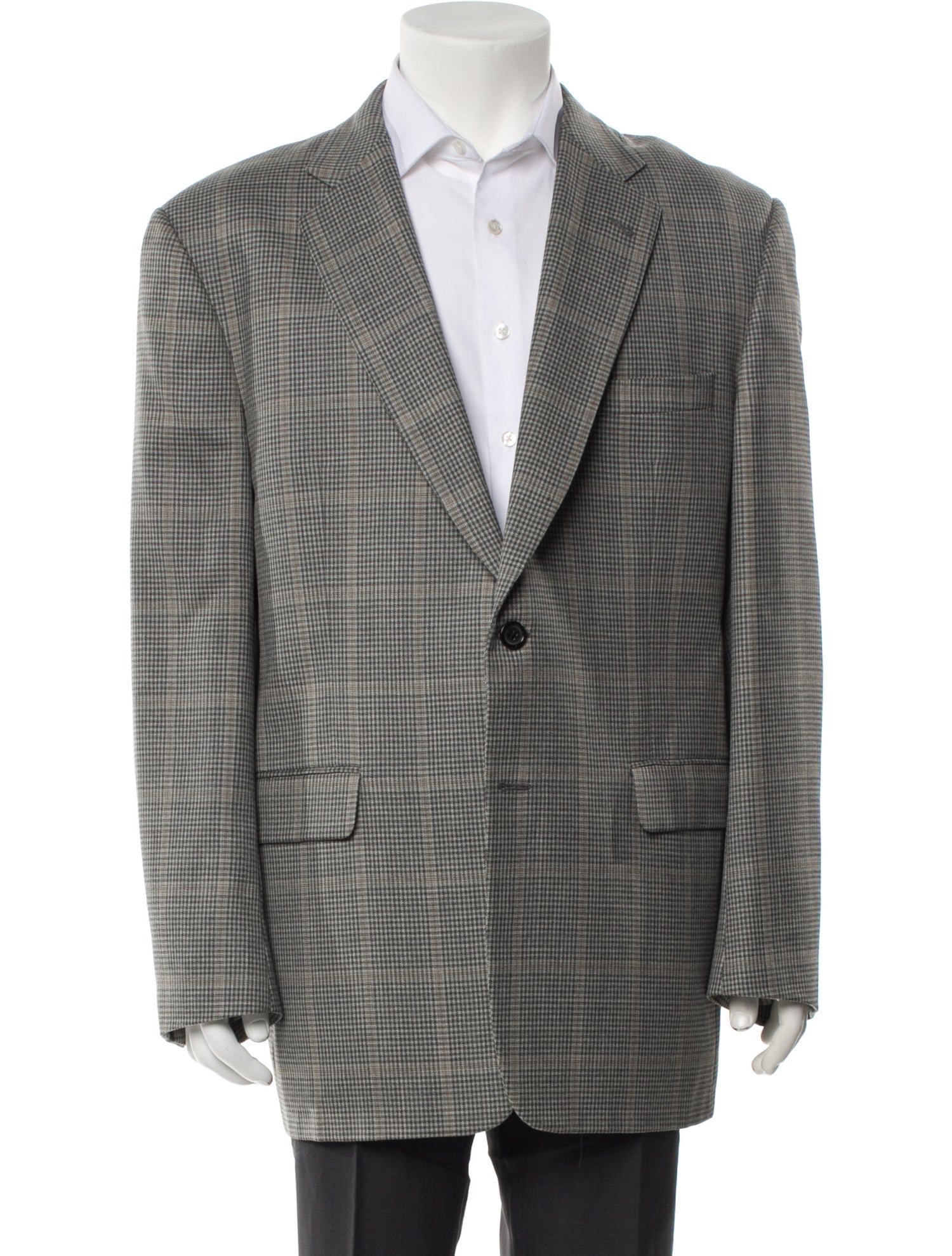 Burberry Plaid Print Blazer