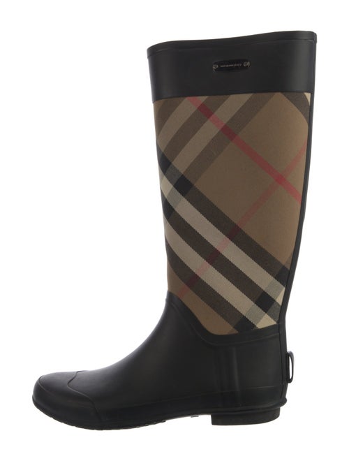 Burberry House Check Pattern Rubber Rain Boots