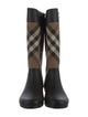 Burberry House Check Pattern Rubber Rain Boots