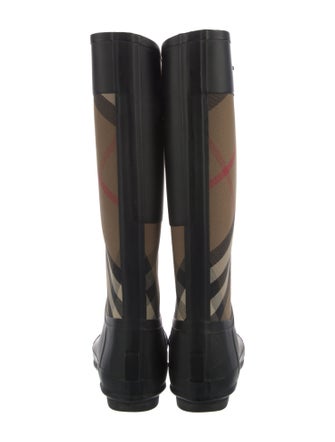 Burberry House Check Pattern Rubber Rain Boots