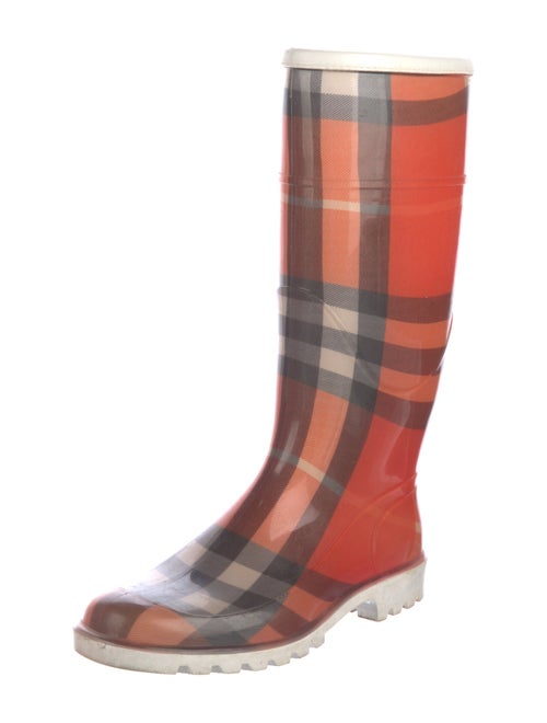 Burberry Exploded Check Pattern Rubber Rain Boots