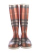 Burberry Exploded Check Pattern Rubber Rain Boots