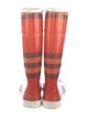 Burberry Exploded Check Pattern Rubber Rain Boots