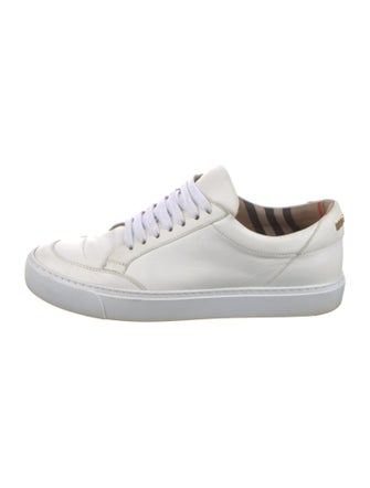 Burberry House Check Pattern Leather Sneakers