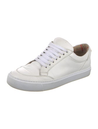 Burberry House Check Pattern Leather Sneakers