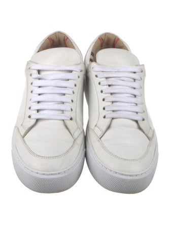 Burberry House Check Pattern Leather Sneakers