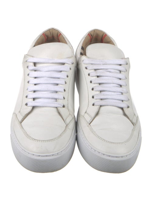 Burberry House Check Pattern Leather Sneakers