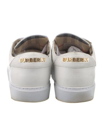 Burberry House Check Pattern Leather Sneakers