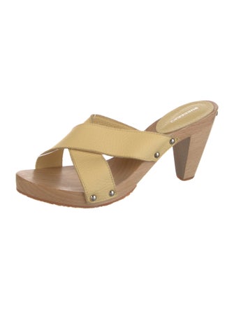 Burberry Nova Check Pattern Leather Slides