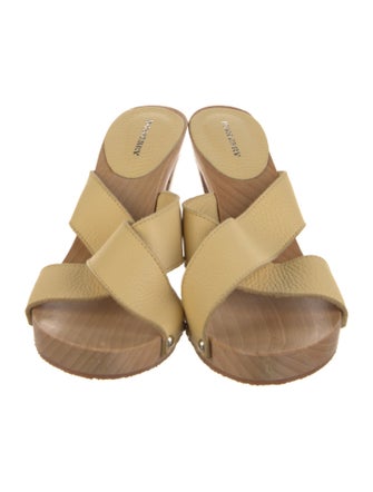 Burberry Nova Check Pattern Leather Slides