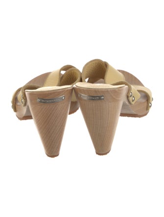 Burberry Nova Check Pattern Leather Slides