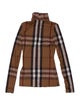 Burberry Plaid Print Turtleneck Top