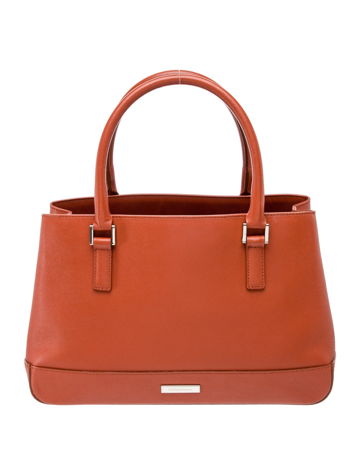 Burberry Saffiano Leather Top Handle Bag