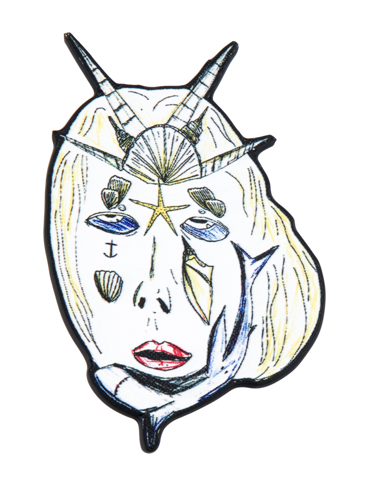 Burberry Leather Marine Sketches Brooch