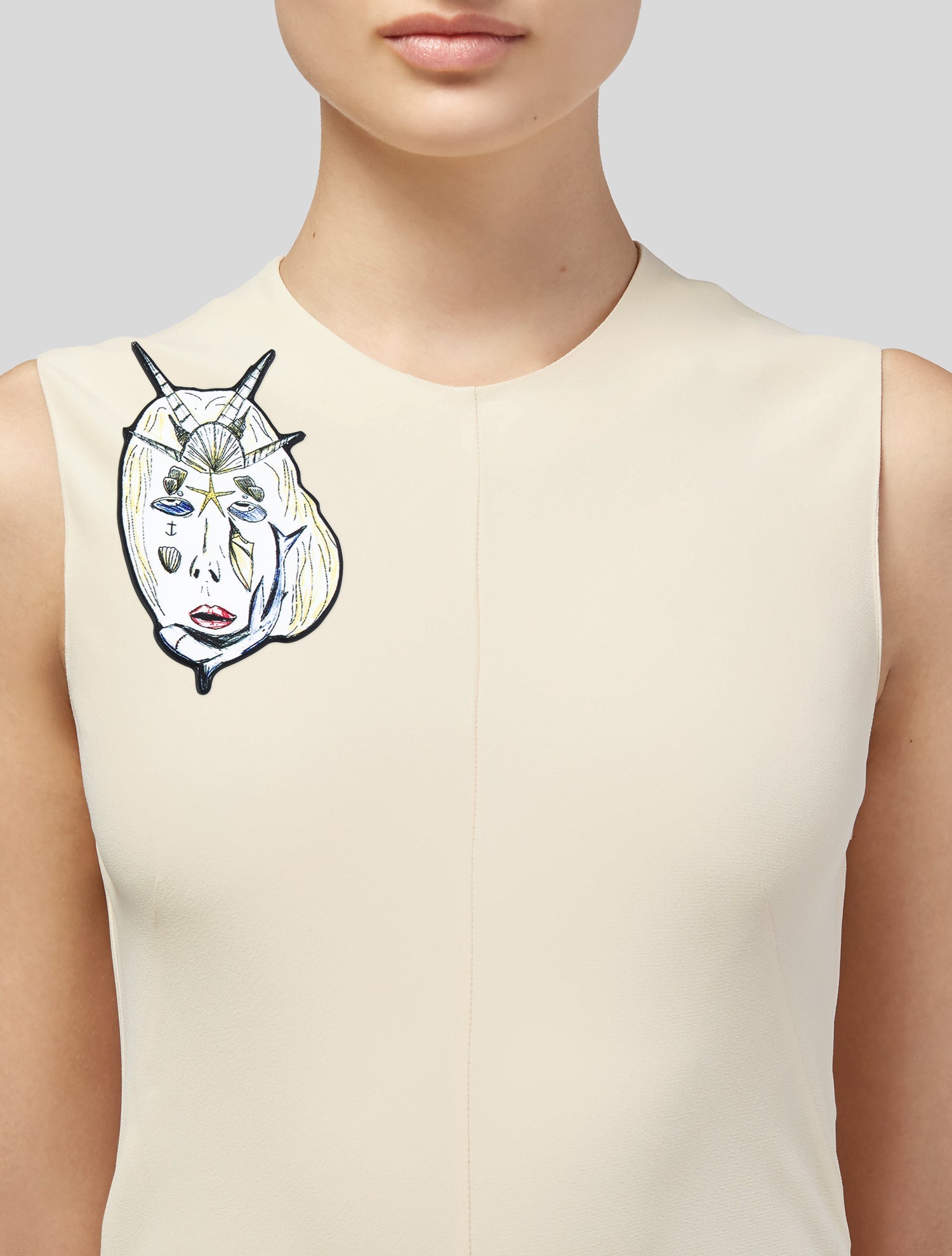 Burberry Leather Marine Sketches Brooch