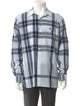 Burberry Plaid Print Long Sleeve Shirt