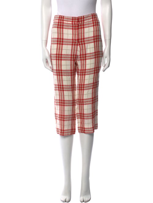 Burberry Linen Straight Leg Pants