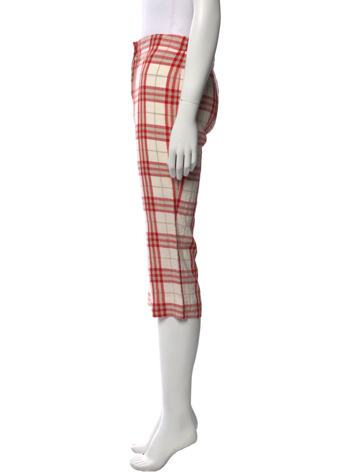 Burberry Linen Straight Leg Pants