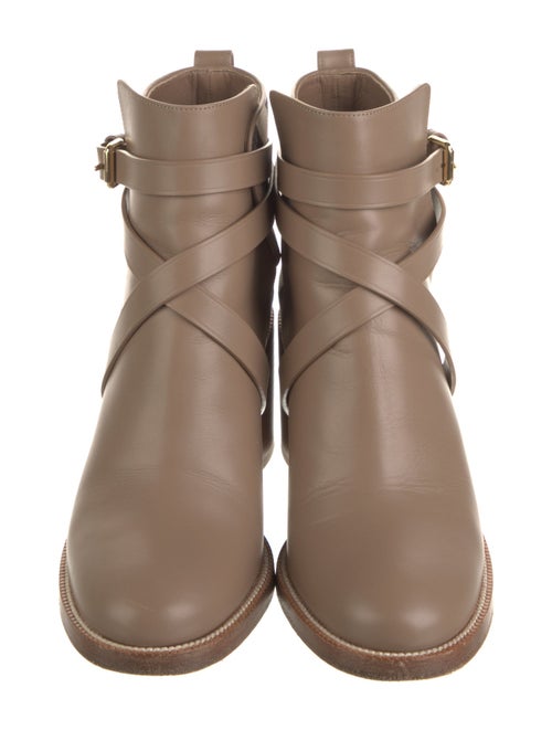 Burberry Nova Check Pattern Leather Chelsea Boots