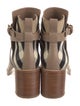Burberry Nova Check Pattern Leather Chelsea Boots