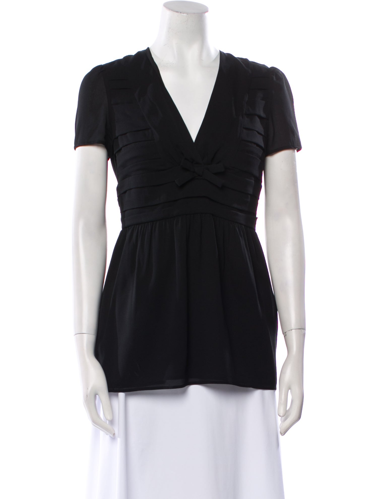 Burberry London Silk V-Neck Blouse w/ Tags