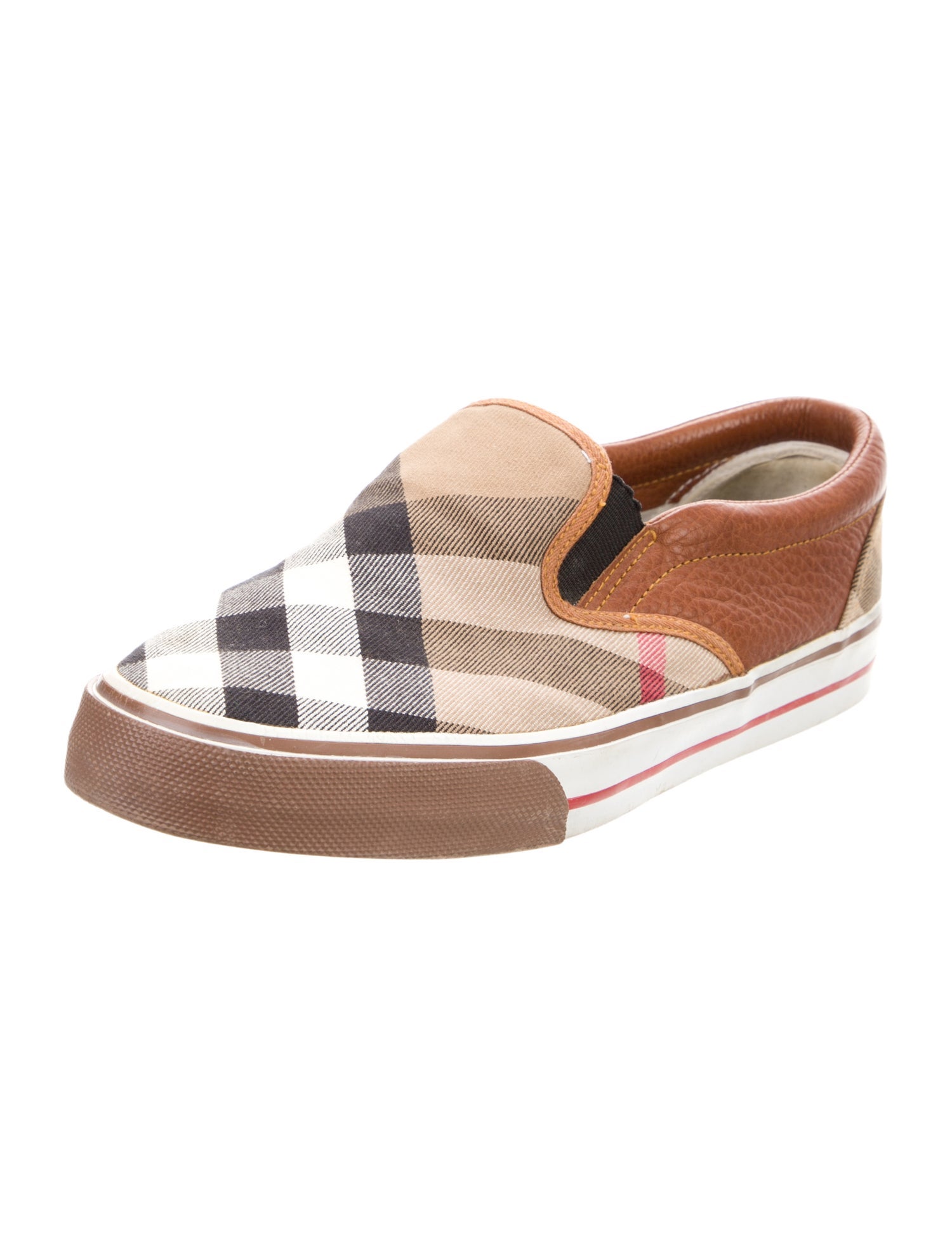 Burberry House Check Pattern Canvas Flats