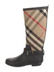 Burberry House Check Pattern Rubber Rain Boots