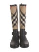Burberry House Check Pattern Rubber Rain Boots