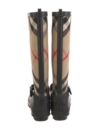 Burberry House Check Pattern Rubber Rain Boots