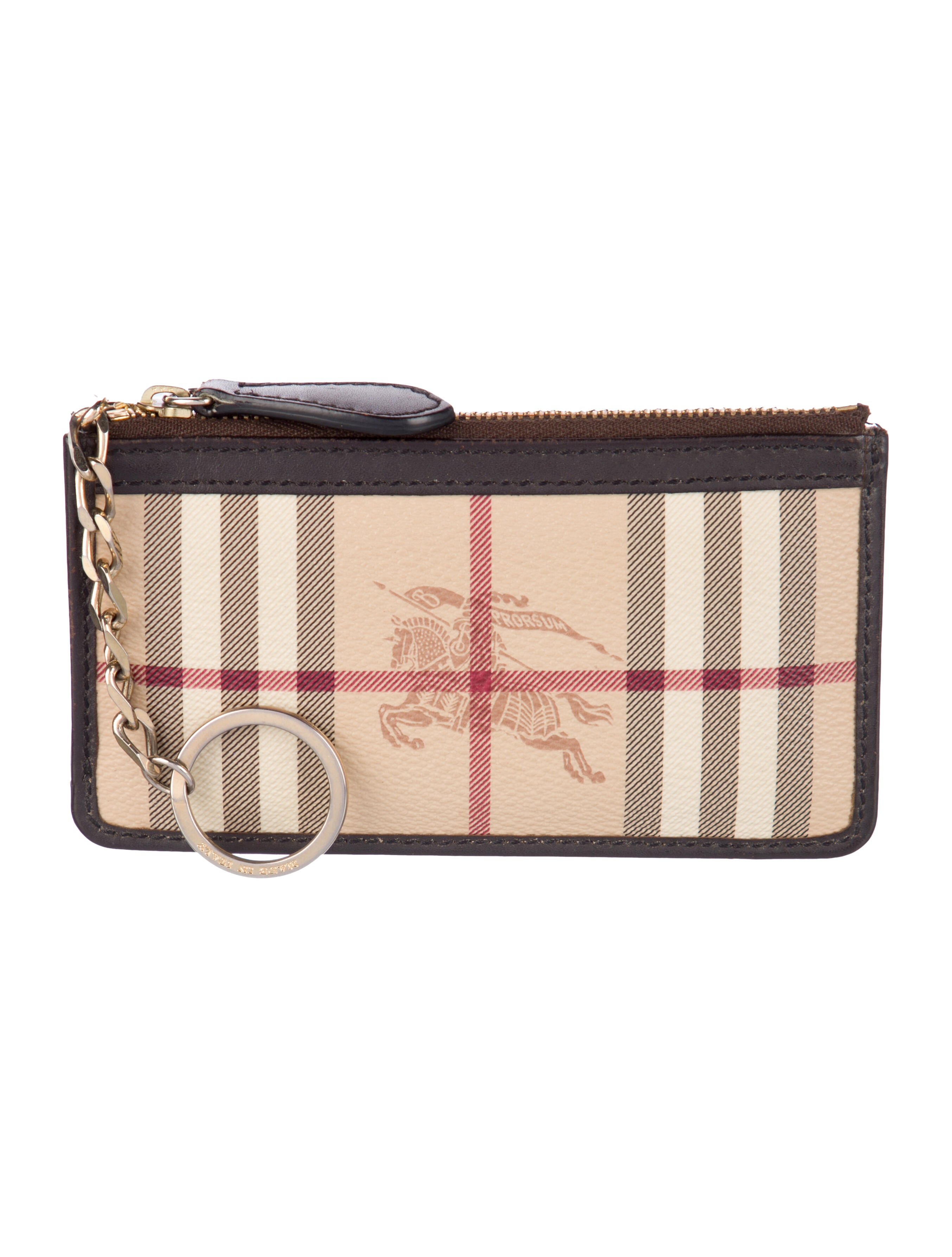 Burberry Haymarket Check Pattern Plaid Print Wallet