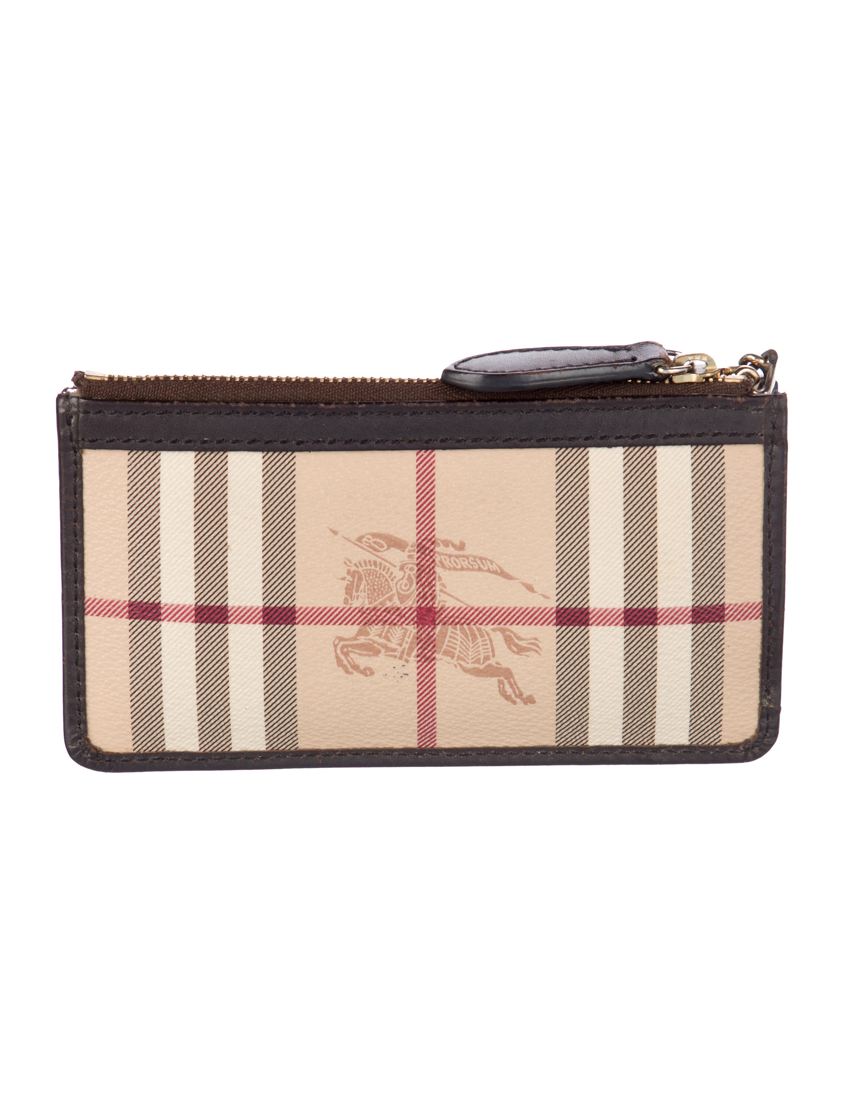 Burberry Haymarket Check Pattern Plaid Print Wallet