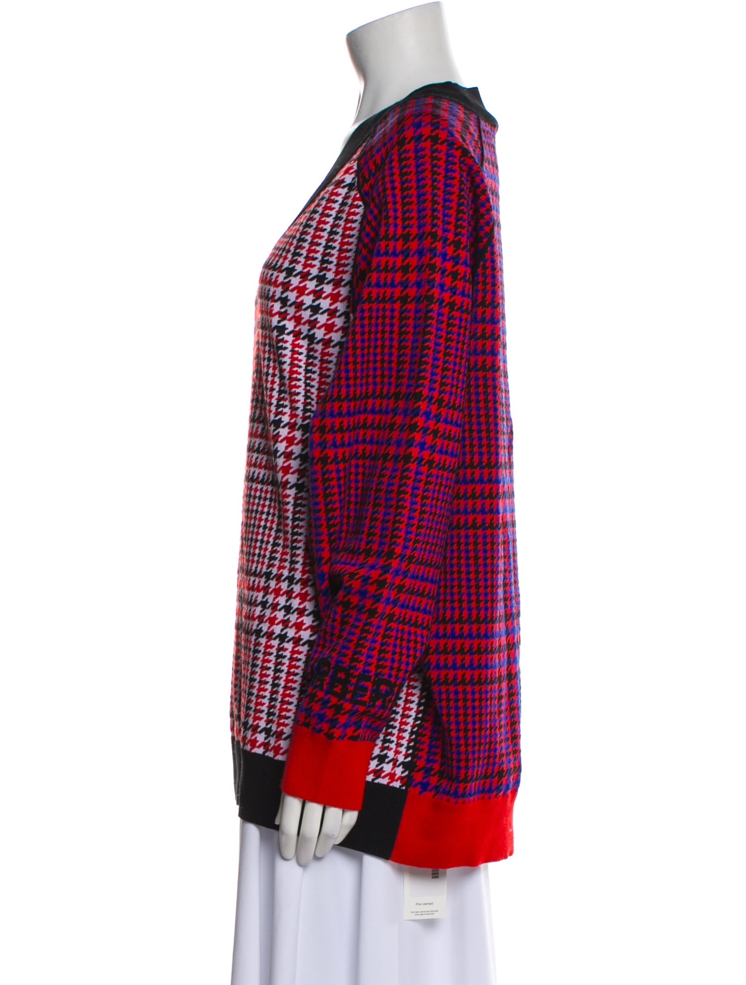 Burberry Merino Wool Plaid Print Sweater