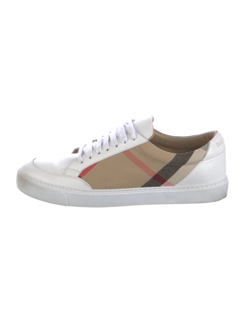Burberry House Check Pattern Leather Sneakers